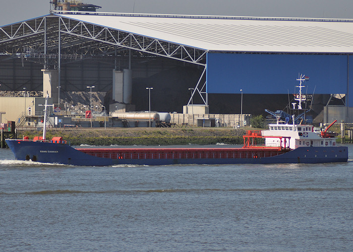 Photograph of the vessel  Eems Carrier pictured passing Vlaardingen on 27th June 2011
