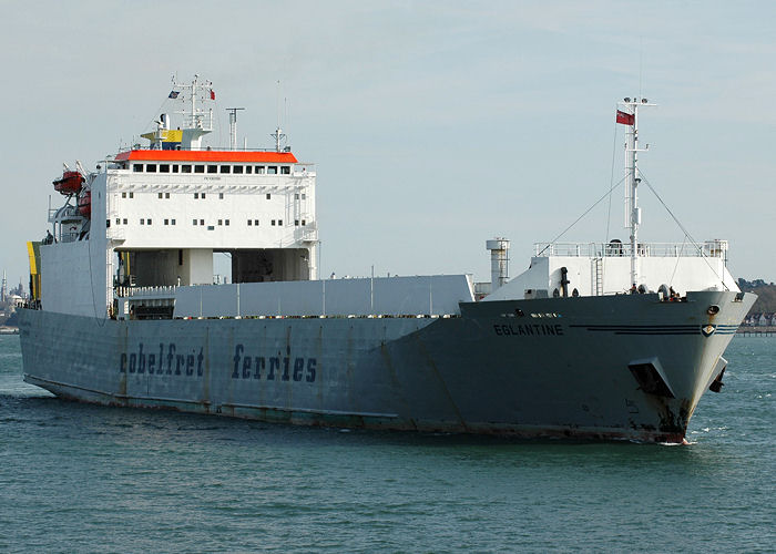Photograph of the vessel  Eglantine pictured arriving at Southampton on 22nd April 2006