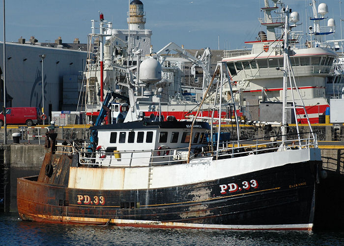 Photograph of the vessel fv Elegance pictured at Fraserburgh on 28th April 2011