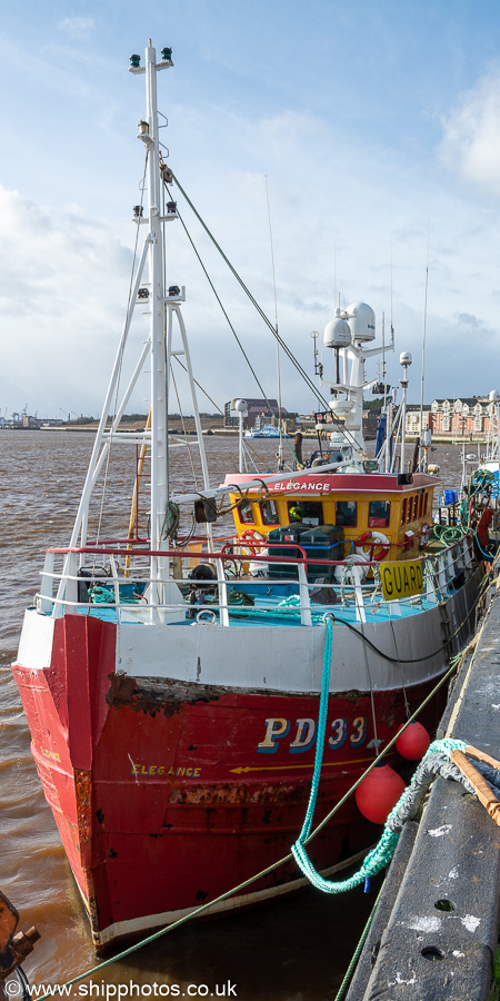 Photograph of the vessel fv Elegance pictured at the Fish Quay, North Shields on 22nd February 2020