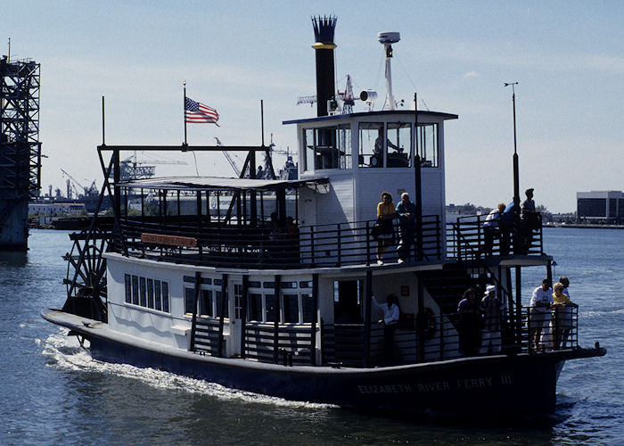 Photograph of the vessel  Elizabeth River Ferry III pictured at Norfolk on 20th September 1994