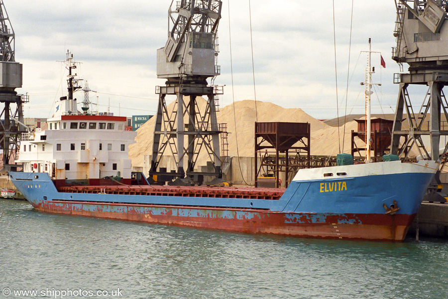 Photograph of the vessel  Elvita pictured at Southampton on 20th April 2002