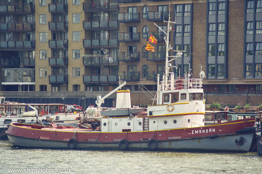 Photograph of the vessel  Emshorn pictured in London on 3rd September 2002