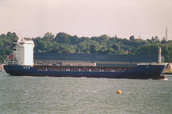 Photograph of the vessel  Emstal pictured arriving in Southampton on 28th May 2000