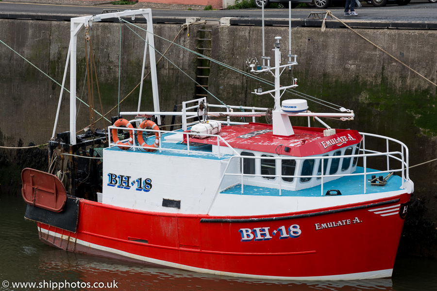 Photograph of the vessel fv Emulate A pictured at Eyemouth on 5th July 2015