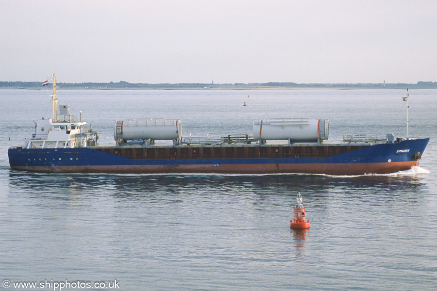 Photograph of the vessel  Emuna pictured on the Westerschelde passing Vlissingen on 20th June 2002