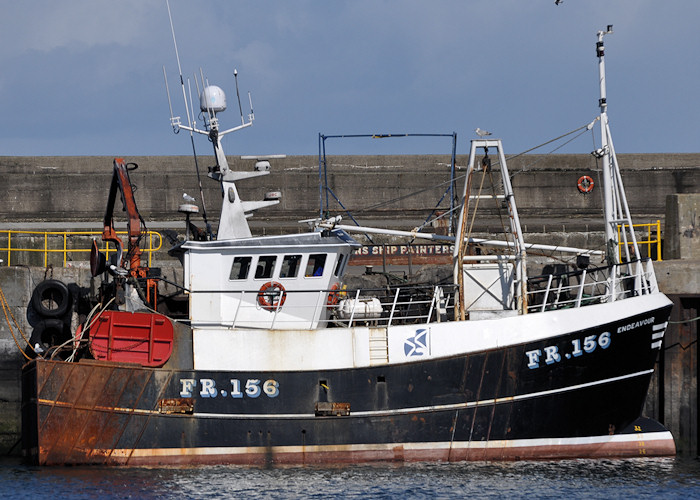 Photograph of the vessel fv Endeavour pictured at Fraserburgh on 15th April 2012