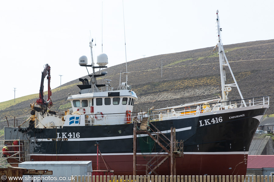 Photograph of the vessel fv Endurance pictured at Scalloway on 14th May 2022