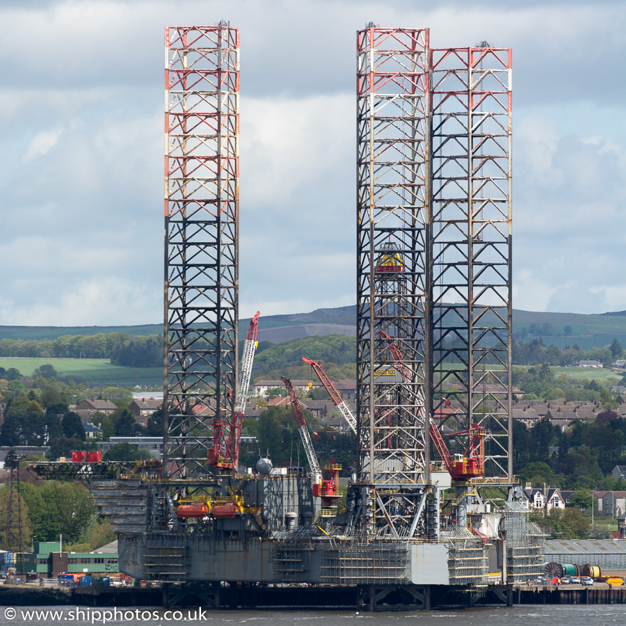 Photograph of the vessel  Ensco 100 pictured at Dundee on 17th May 2015