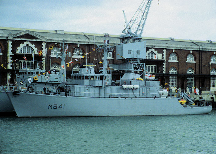 Photograph of the vessel FS Eridan pictured in Portsmouth Naval Base on 27th May 1996