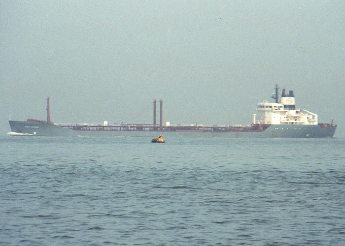 Photograph of the vessel  Esso Severn pictured in the Solent on 22nd February 1988