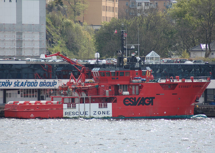 Photograph of the vessel  Esvagt Corona pictured at Bergen on 13th May 2005