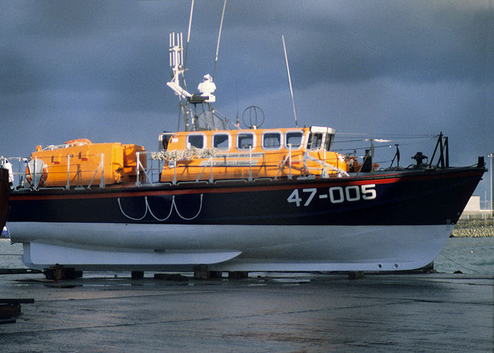 Photograph of the vessel RNLB Ethel Anne Measures pictured at Holyhead on 17th November 1996