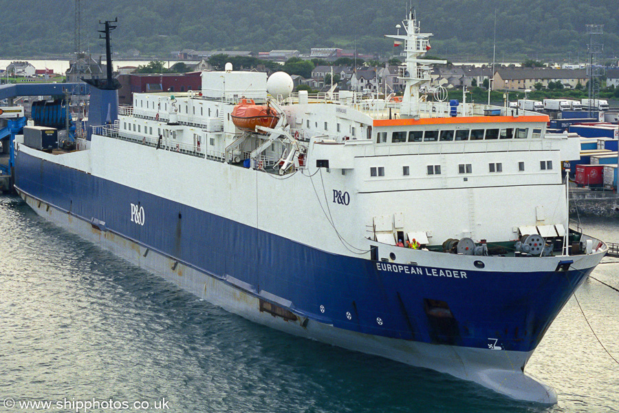 Photograph of the vessel  European Leader pictured at Larne on 16th August 2002