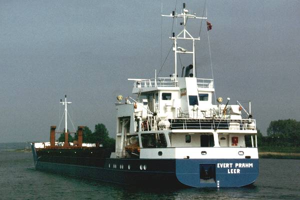 Photograph of the vessel  Evert Prahm pictured departing Haderslev on 28th May 1998