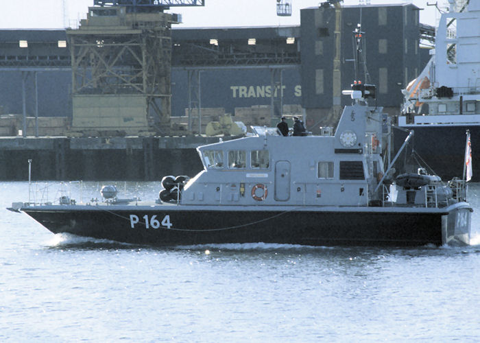 Photograph of the vessel HMS Explorer pictured on the River Tyne on 5th October 1997
