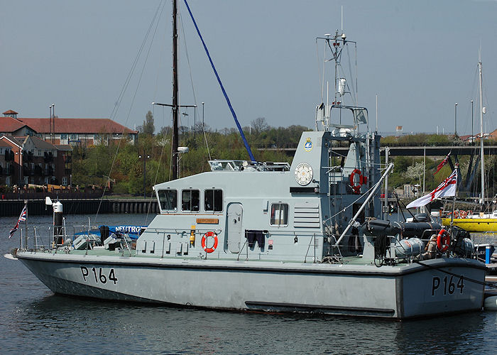 Photograph of the vessel HMS Explorer pictured at Royal Quays, North Shields on 6th May 2008