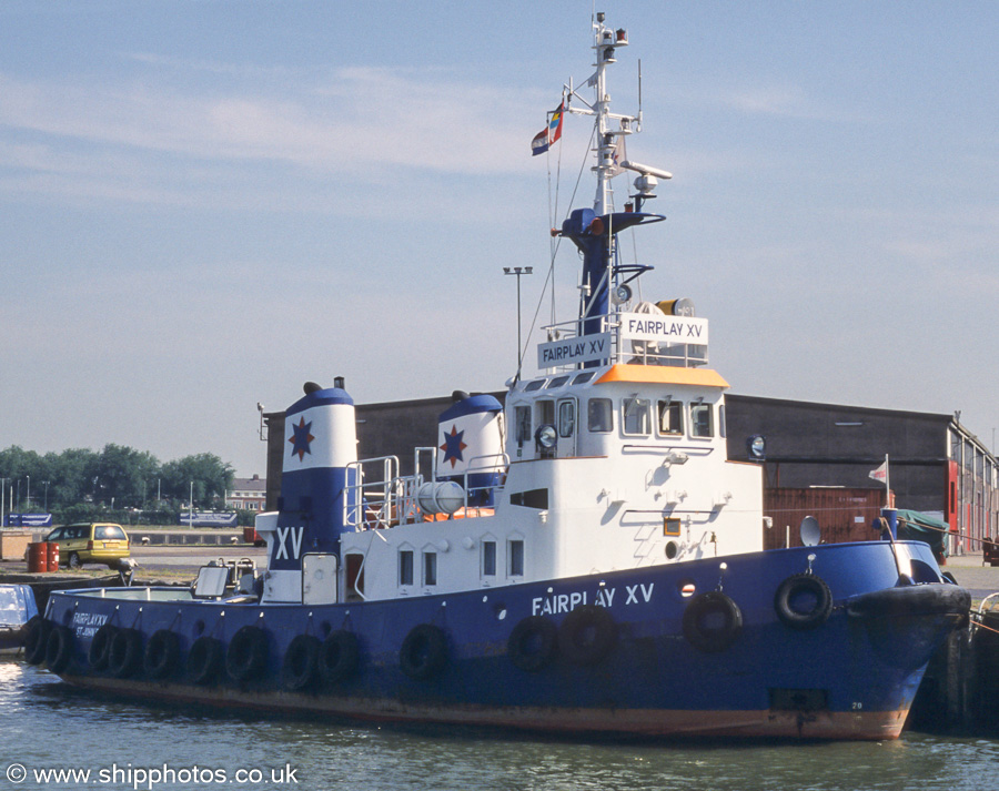 Photograph of the vessel  Fairplay XV pictured in Merwehaven, Rotterdam on 17th June 2002