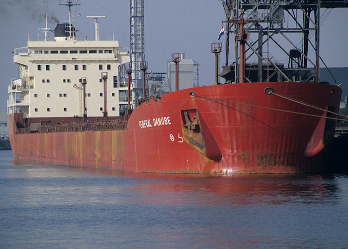 Photograph of the vessel  Federal Danube pictured in Sint-Laurenshaven, Rotterdam-Botlek on 27th September 1992