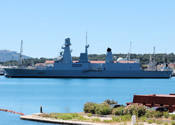 Photograph of the vessel FS Forbin pictured at Toulon on 9th August 2008