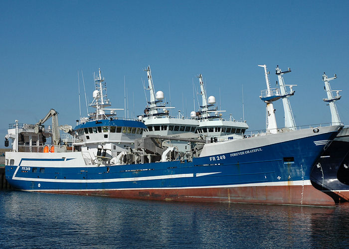 Photograph of the vessel fv Forever Grateful pictured at Fraserburgh on 28th April 2011
