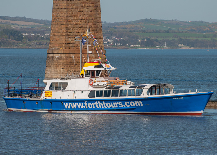 Photograph of the vessel  Forth Belle pictured departing Queensferry on 18th April 2014