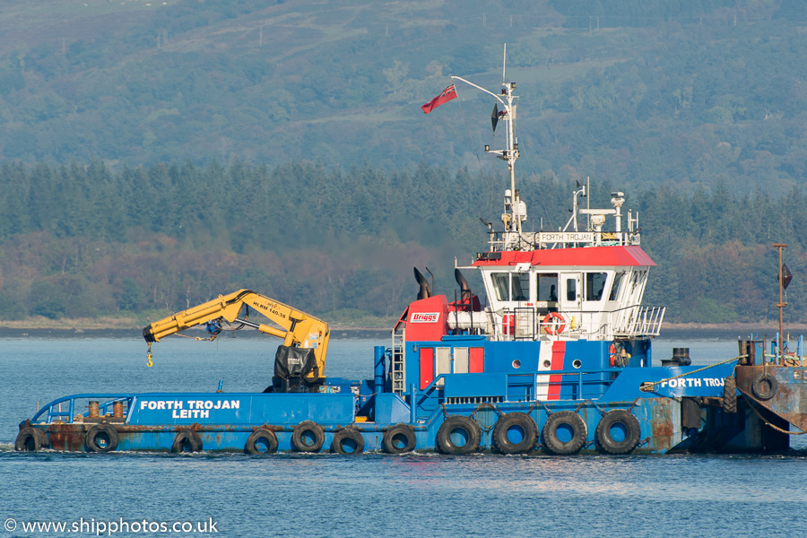 Photograph of the vessel  Forth Trojan pictured passing Greenock on 16th October 2015