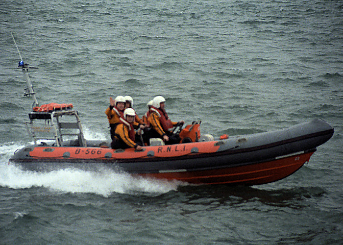 Photograph of the vessel RNLB Frank And Mary Atkinson pictured in the Solent on 11th September 1988