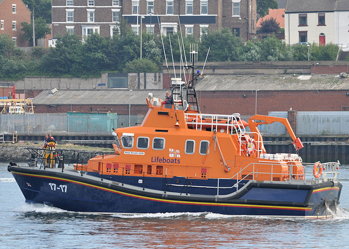 Photograph of the vessel RNLB Fraser Flyer pictured passing North Shields on 22nd August 2013