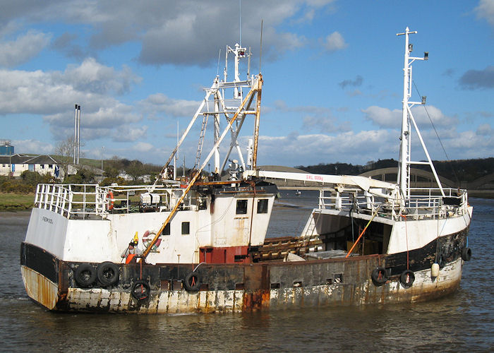 Photograph of the vessel  Fredwood II pictured arriving at Kirkcudbright on 20th March 2008