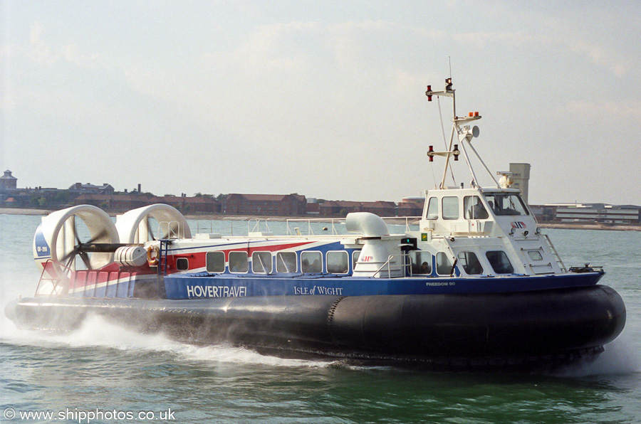 Photograph of the vessel  Freedom 90 pictured approaching Southsea on 22nd September 2001
