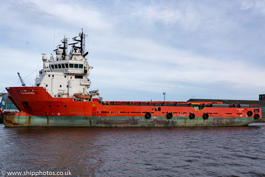 Photograph of the vessel  FS Crathes pictured at Leith on 9th February 2019