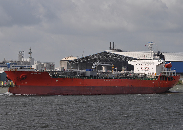 Photograph of the vessel  FSL New York pictured passing Vlaardingen on 23rd June 2012