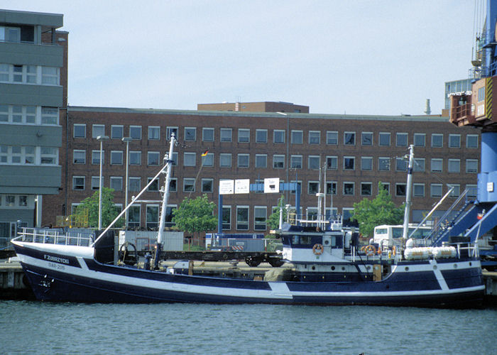 Photograph of the vessel fv Franek Zubrzycki pictured at Kiel on 7th June 1997