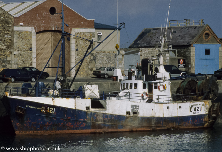 Photograph of the vessel fv Genevieve Ann pictured at Howth on 29th August 1998