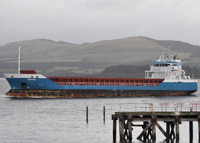 Photograph of the vessel  Gerarda pictured passing Greenock on 25th September 2011