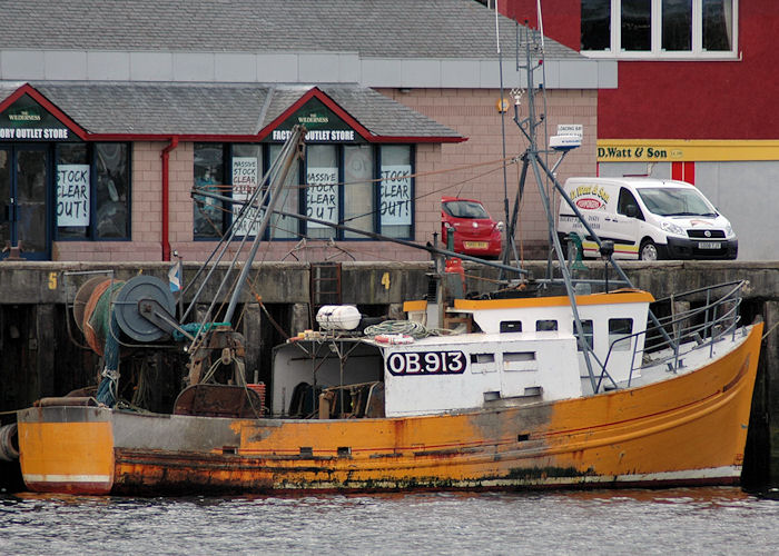 Photograph of the vessel fv Girl Alison pictured at Oban on 7th May 2010