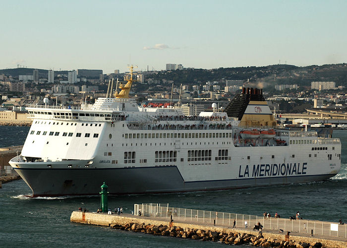 Photograph of the vessel  Girolata pictured departing Marseille on 8th August 2008