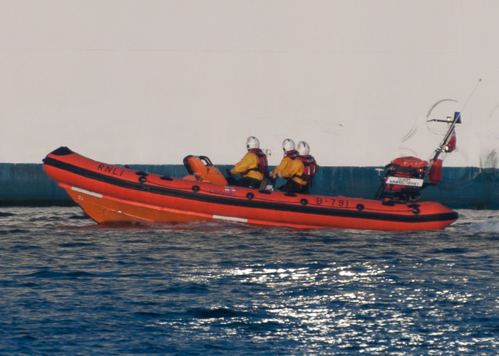 Photograph of the vessel RNLB Gladys Winifred Tiffney pictured on the River Clyde on 17th September 2014