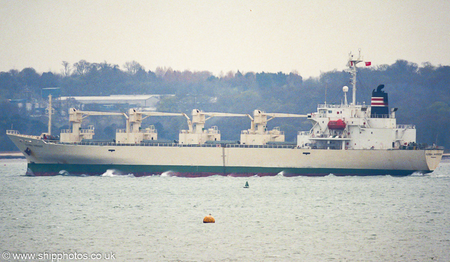 Photograph of the vessel  Global Harvest pictured departing Southampton on 13th April 2003