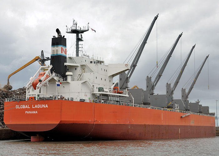 Photograph of the vessel  Global Laguna pictured at Liverpool on 22nd June 2013