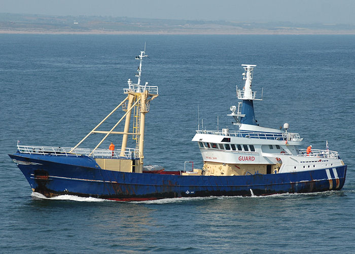 Photograph of the vessel  Glomar Venture pictured arriving at Aberdeen on 29th April 2011