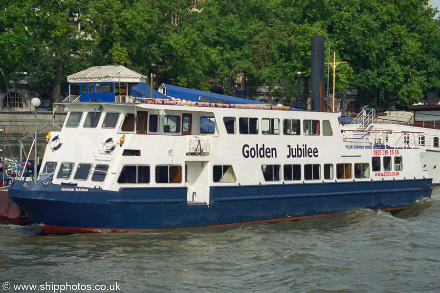 Photograph of the vessel  Golden Jubilee pictured in London on 3rd September 2002