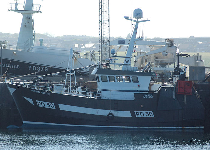 Photograph of the vessel fv Golden Sceptre pictured at Peterhead on 28th April 2011