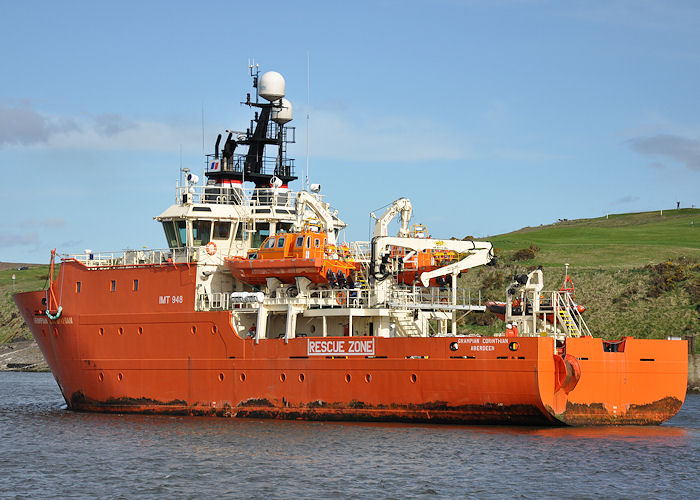Photograph of the vessel  Grampian Corinthian pictured departing Aberdeen on 13th May 2013