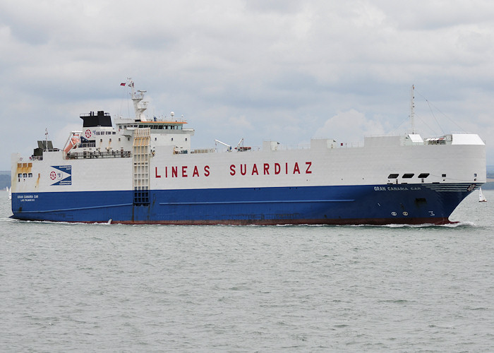 Photograph of the vessel  Gran Canaria Car pictured in the Solent on 6th August 2011