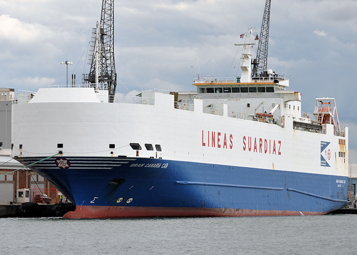 Photograph of the vessel  Gran Canaria Car pictured in Southampton Docks on 20th July 2012