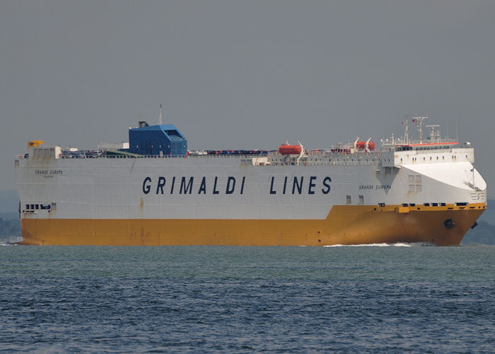 Photograph of the vessel  Grande Europa pictured departing Southampton on 10th June 2013