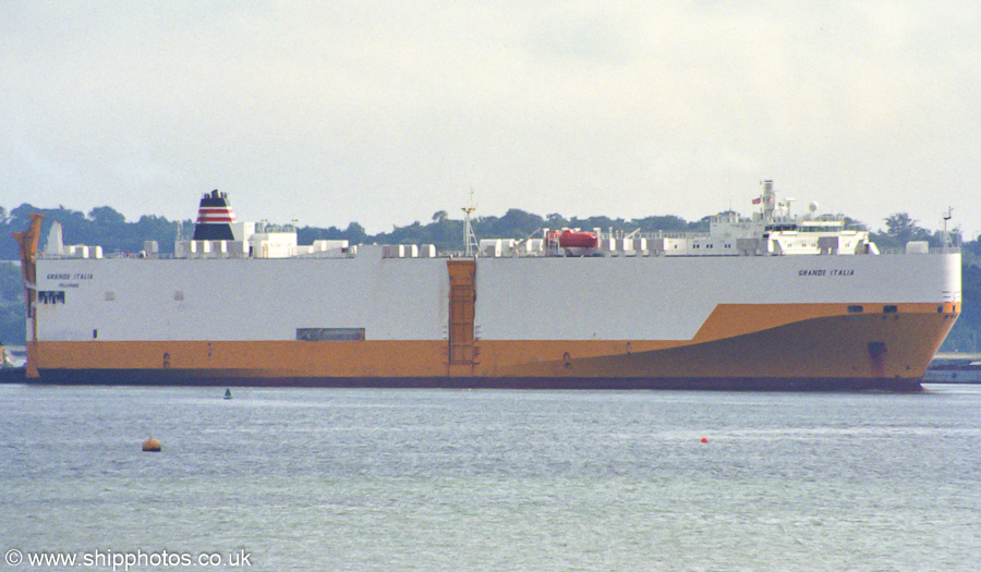 Photograph of the vessel  Grande Italia pictured arriving in Southampton on 19th August 2002