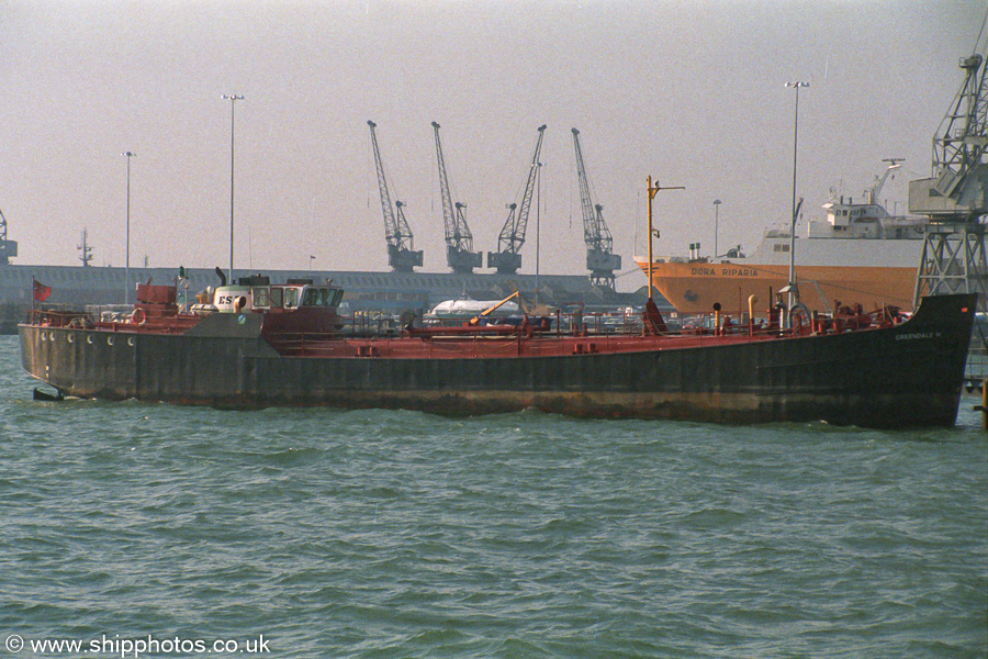 Photograph of the vessel  Greendale H pictured in Southampton on 12th November 1989